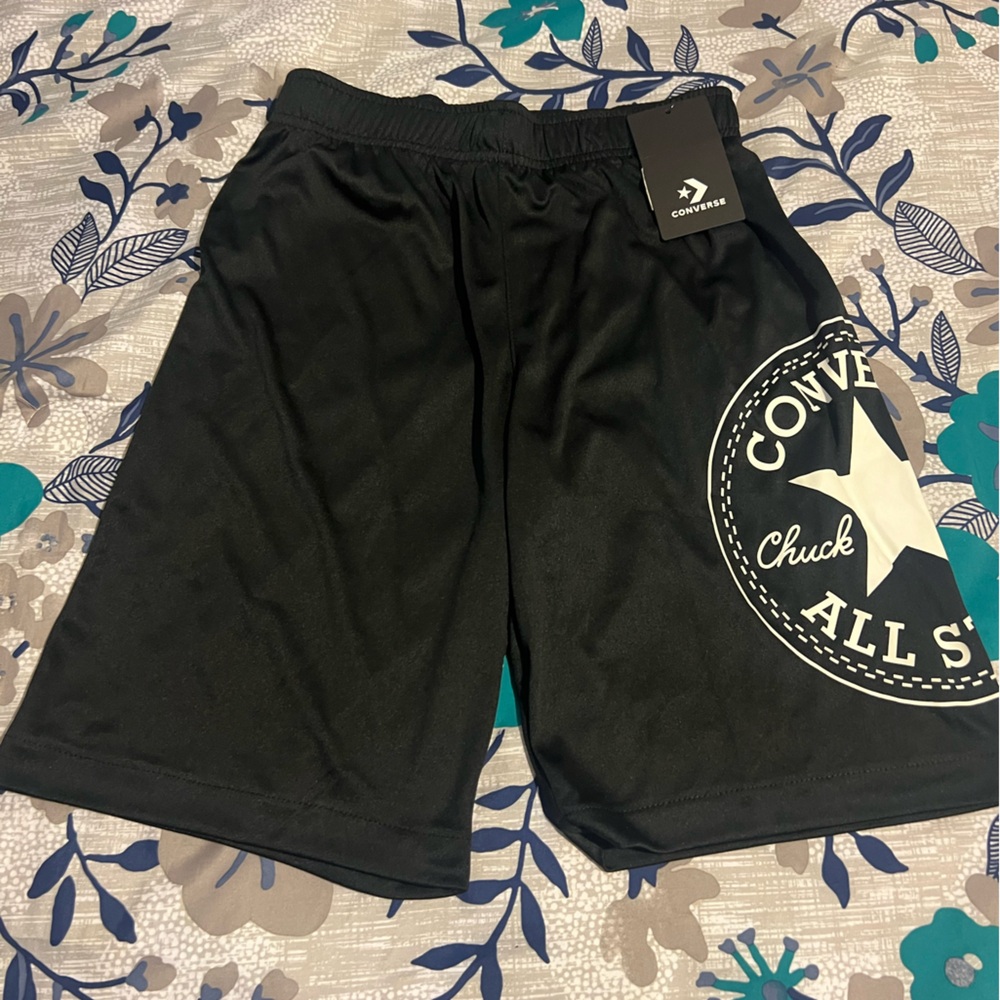 Brand New! Boy’s Converse All Star Black Athletic Shorts size L